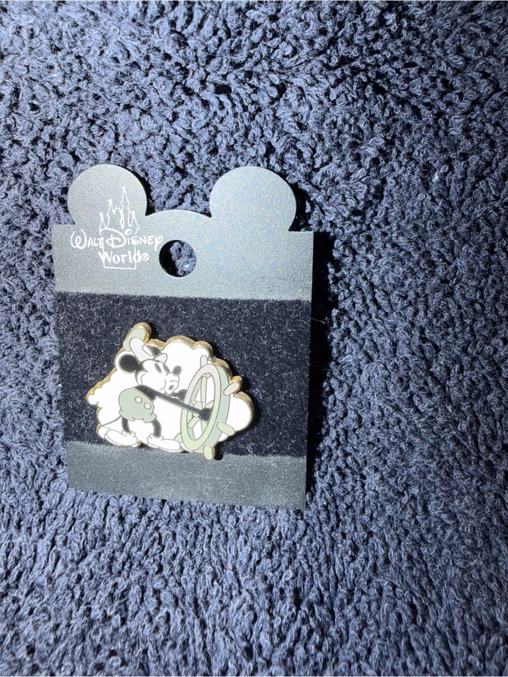 Disney World Black & White Steamboat Willy  Pin